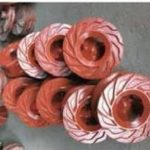 Cast slurry pump impellers awaiting dispatch